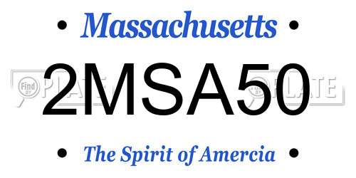 2MSA50 Massachusetts License Plate