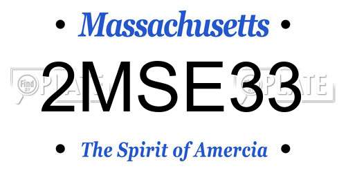 2MSE33 Massachusetts License Plate