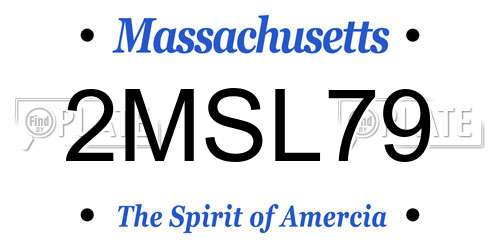 2MSL79 Massachusetts License Plate