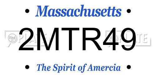 2MTR49 Massachusetts License Plate