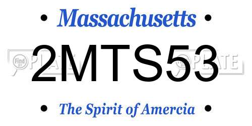 2MTS53 Massachusetts License Plate