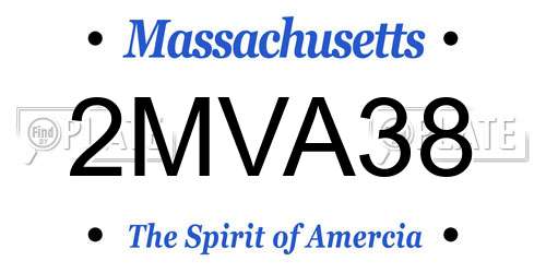 2MVA38 Massachusetts License Plate