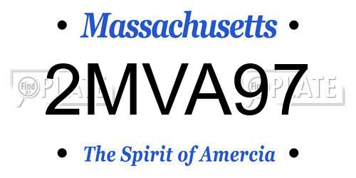 2MVA97 Massachusetts License Plate