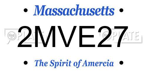 2MVE27 Massachusetts License Plate