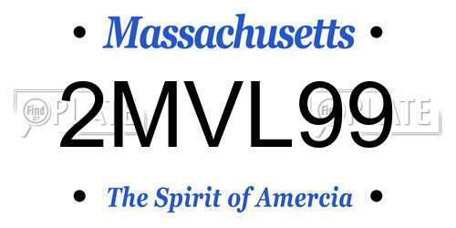 2MVL99 Massachusetts License Plate