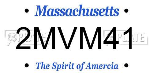 2MVM41 Massachusetts License Plate