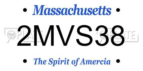 2MVS38 Massachusetts License Plate
