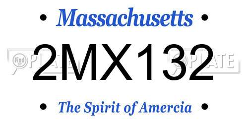 2MX132 Massachusetts License Plate