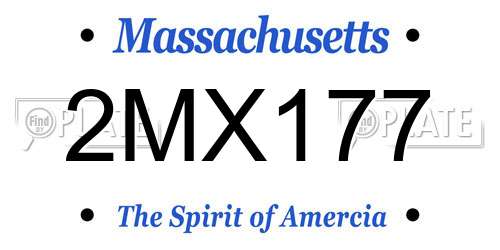 2MX177 Massachusetts License Plate
