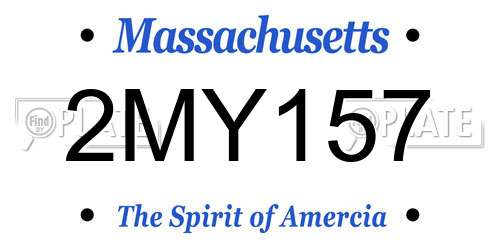 2MY157 Massachusetts License Plate