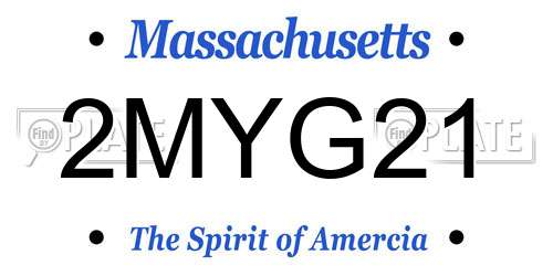 2MYG21 Massachusetts License Plate