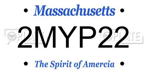 2MYP22 Massachusetts License Plate