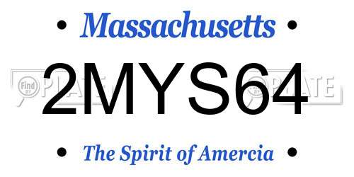 2MYS64 Massachusetts License Plate