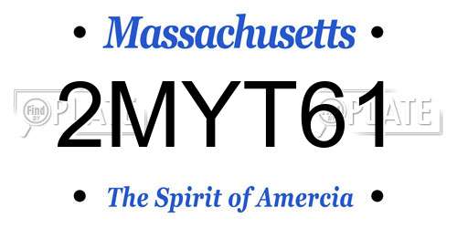 2MYT61 Massachusetts License Plate