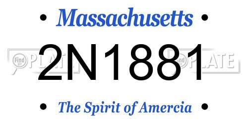 2N1881 Massachusetts License Plate