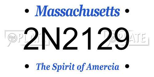 2N2129 Massachusetts License Plate
