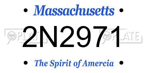 2N2971 Massachusetts License Plate