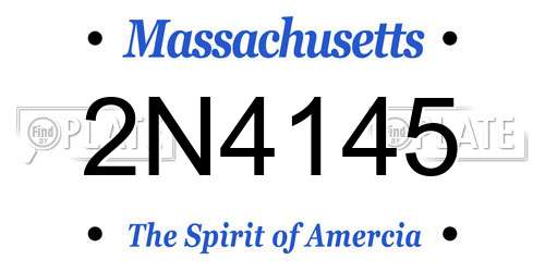 2N4145 Massachusetts License Plate