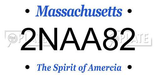 2NAA82 Massachusetts License Plate