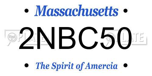 2NBC50 Massachusetts License Plate