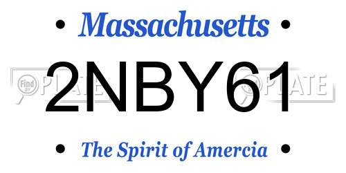 2NBY61 Massachusetts License Plate