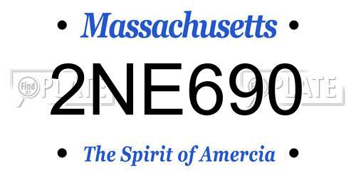 2NE690 Massachusetts License Plate
