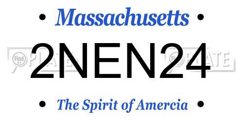 2NEN24 Massachusetts License Plate