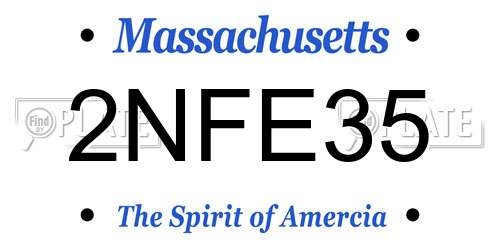 2NFE35 Massachusetts License Plate