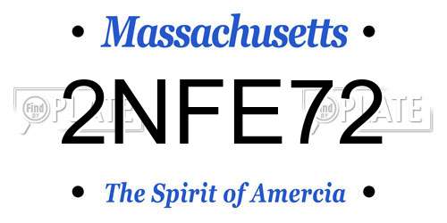 2NFE72 Massachusetts License Plate