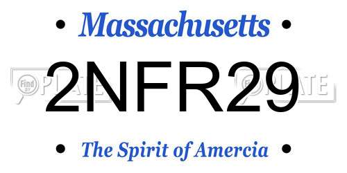 2NFR29 Massachusetts License Plate