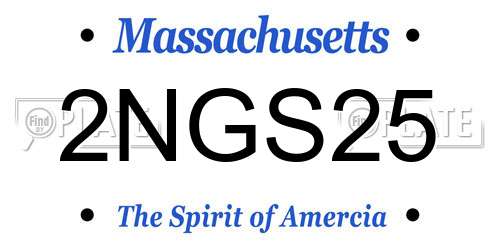 2NGS25 Massachusetts License Plate