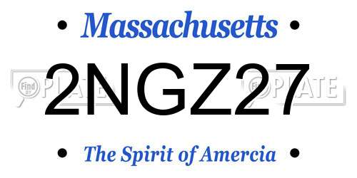 2NGZ27 Massachusetts License Plate