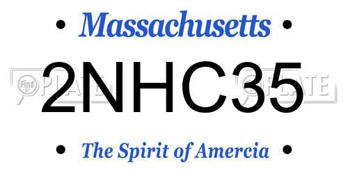 2NHC35 Massachusetts License Plate