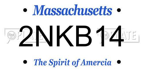 2NKB14 Massachusetts License Plate