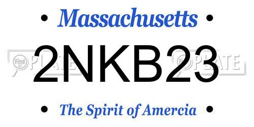 2NKB23 Massachusetts License Plate