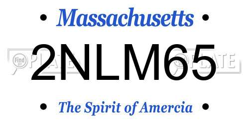 2NLM65 Massachusetts License Plate