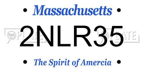 2NLR35 Massachusetts License Plate