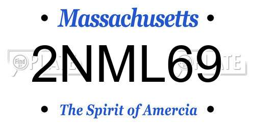 2NML69 Massachusetts License Plate