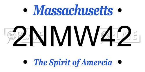 2NMW42 Massachusetts License Plate