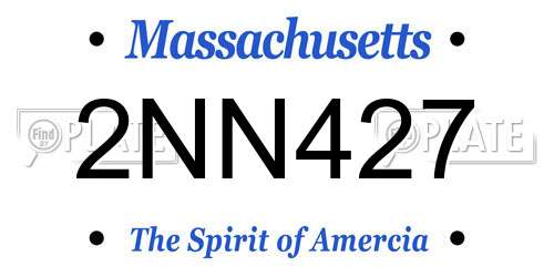 2NN427 Massachusetts License Plate