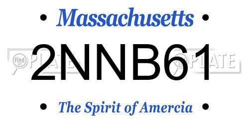 2NNB61 Massachusetts License Plate