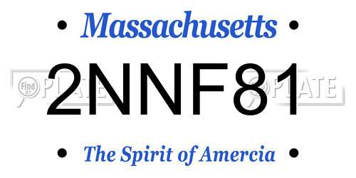 2NNF81 Massachusetts License Plate