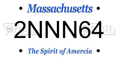 2NNN64 Massachusetts License Plate