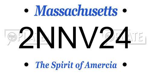 2NNV24 Massachusetts License Plate