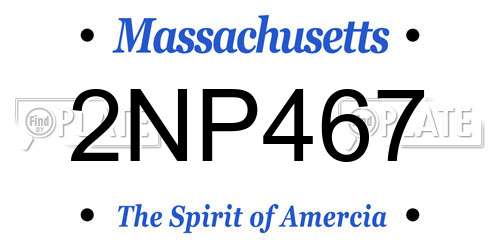 2NP467 Massachusetts License Plate