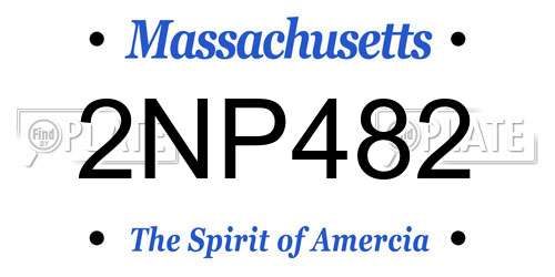 2NP482 Massachusetts License Plate