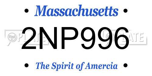 2NP996 Massachusetts License Plate