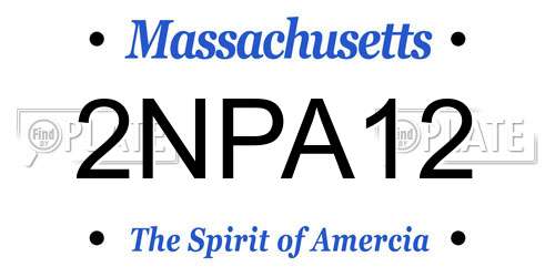 2NPA12 Massachusetts License Plate