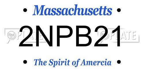 2NPB21 Massachusetts License Plate