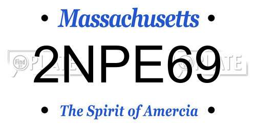 2NPE69 Massachusetts License Plate